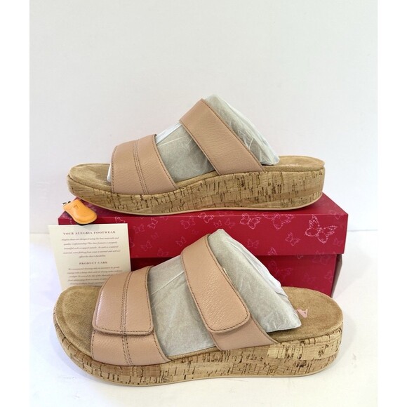 Alegria Shoes - Alegria Mena Sandals Women’s 10.5 EU 41 Mauve Mist Leather Cork Platform Comfort
